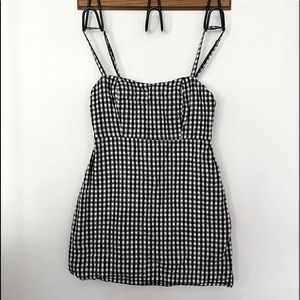 Brandy Melville dress black and white gingham mini